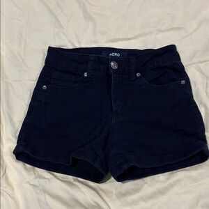 Aero Women's Black Jean Shorts